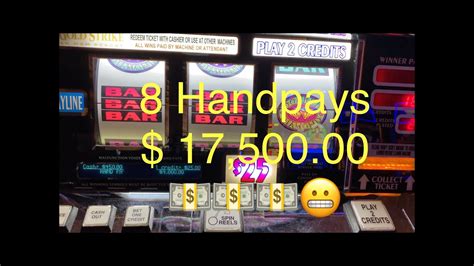 8 JACKPOT SLOT HANDPAYS at MGM GOLD STRIKE CASINO .